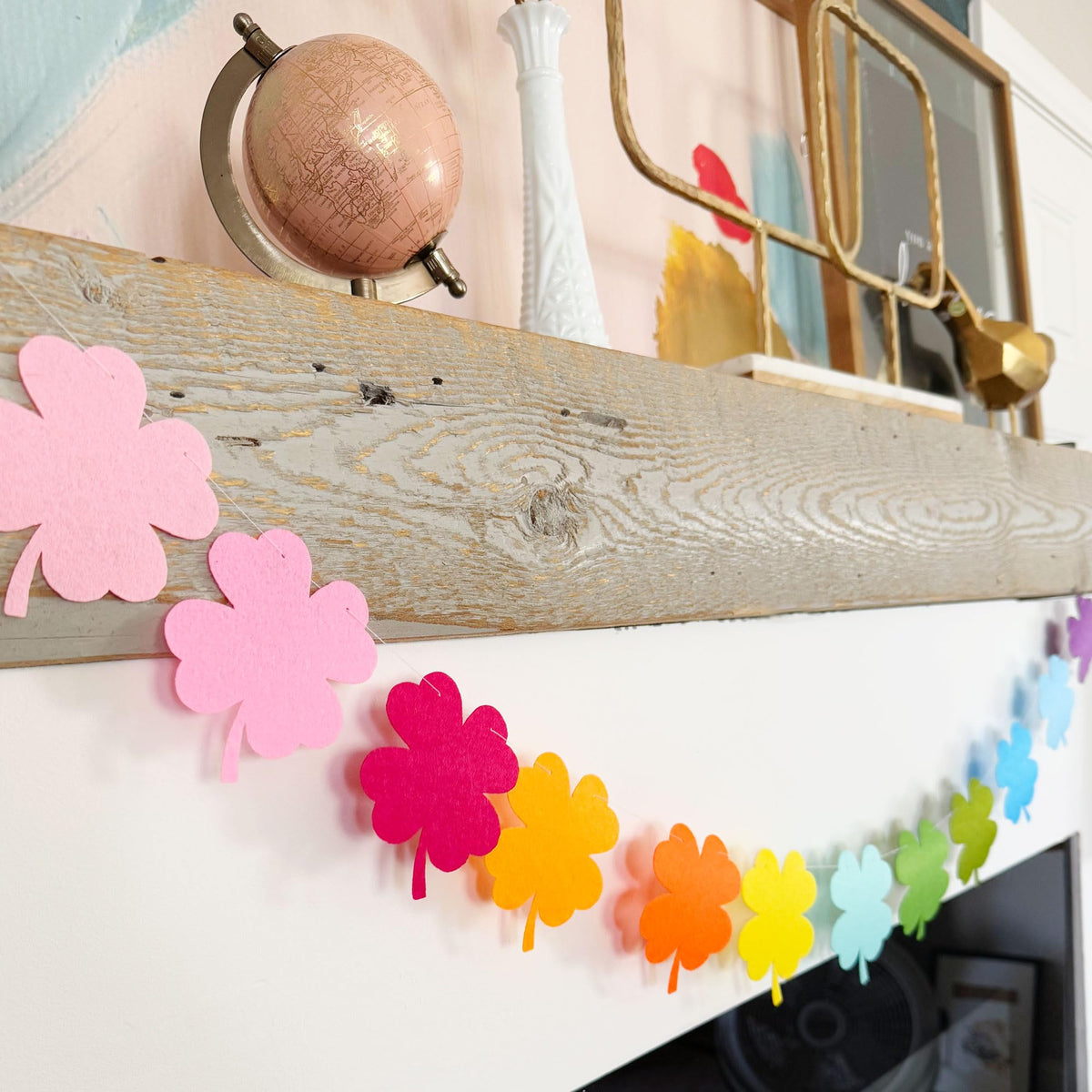 St Patricks Day Shamrock Garland