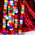 Rainbow Felt Ball Garland
