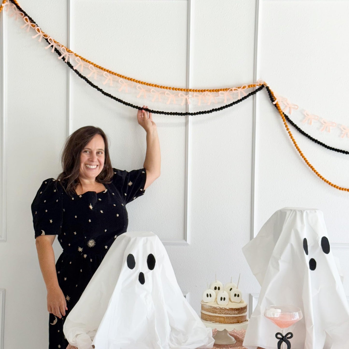 Mini Felt Ball Garland 115 100% Wool Ball Pom Pom Garland for Birthday Party Decor, Spring Banner, Bridal Shower