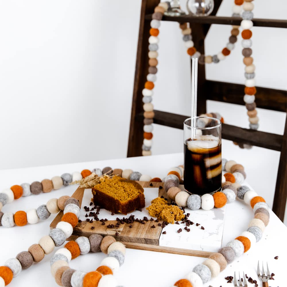 100% Wool Felt Garland for Easter, Birthday, Christmas Decor, Boho Rainbow Garland