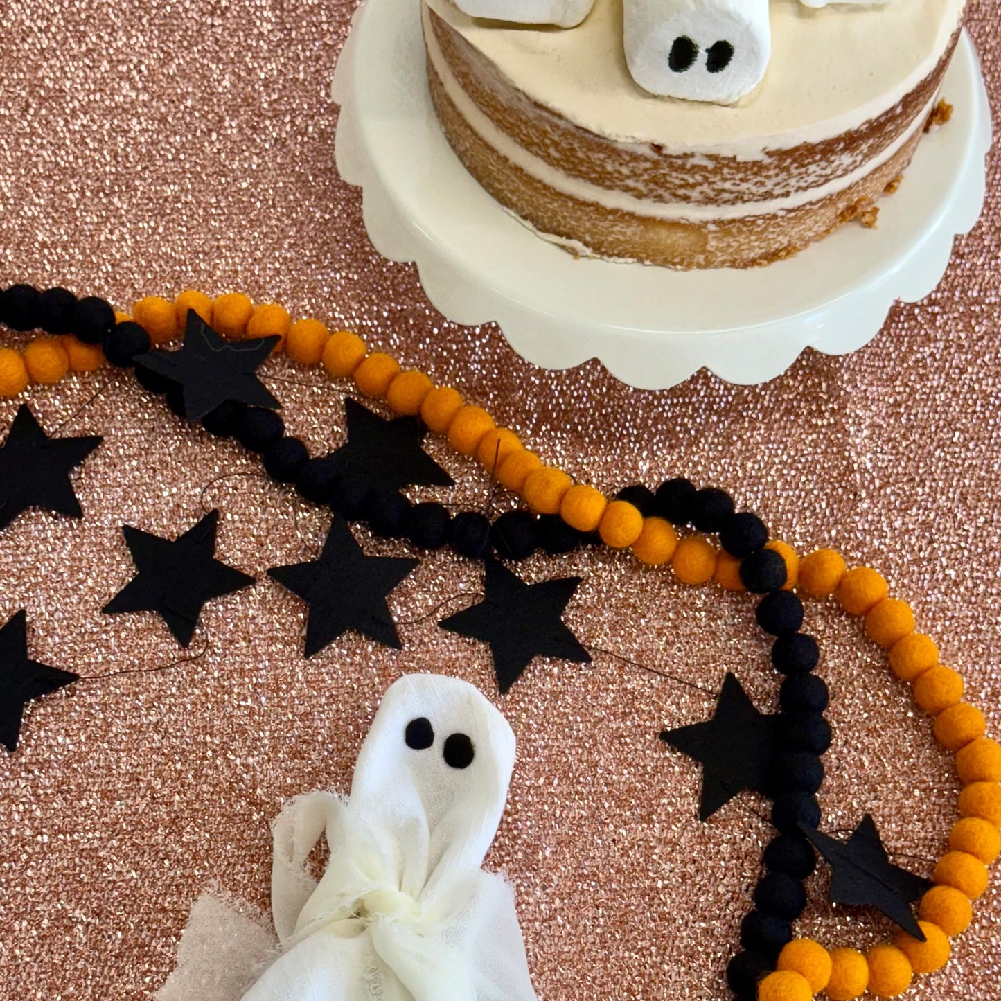 Mini Felt Ball Garland 115 100% Wool Ball Pom Pom Garland for Birthday Party Decor, Spring Banner, Bridal Shower