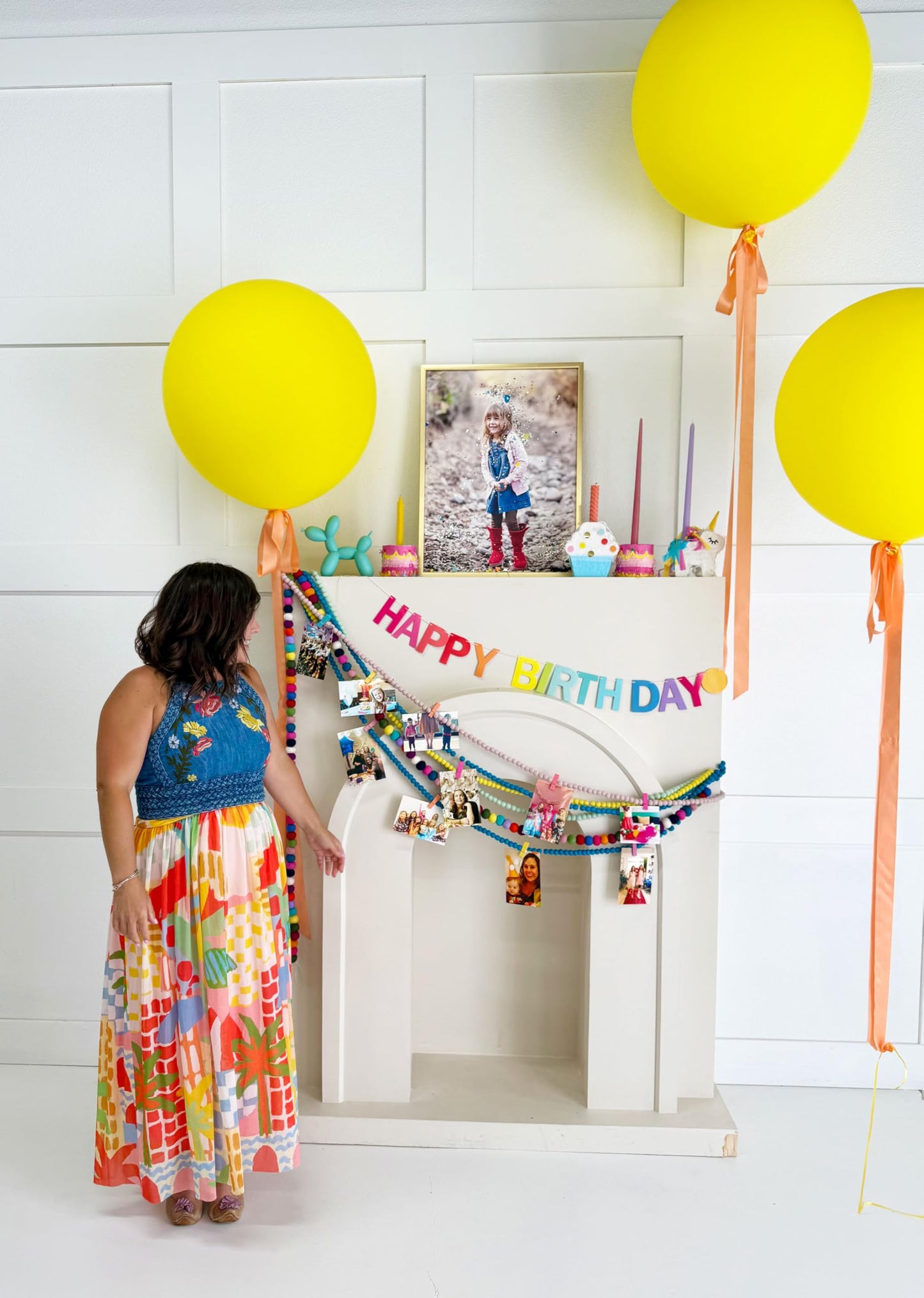 Mini Felt Ball Garland 115 100% Wool Ball Pom Pom Garland for Birthday Party Decor, Spring Banner, Bridal Shower