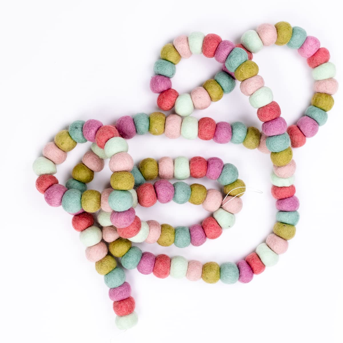 Rainbow Felt Ball Garland