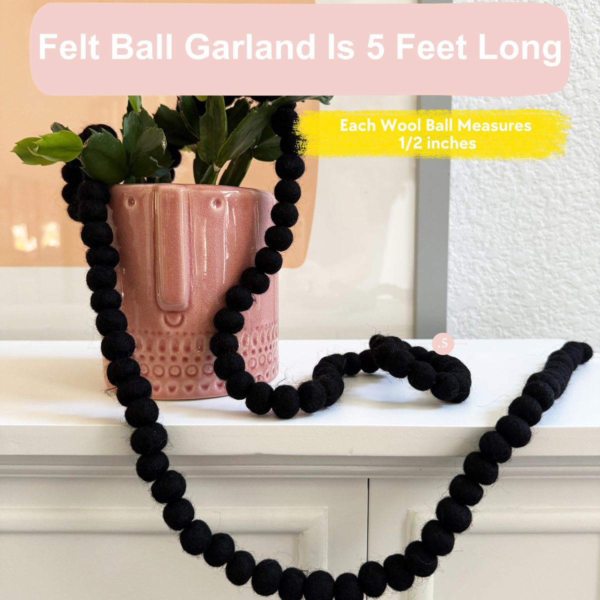 Mini Felt Ball Garland