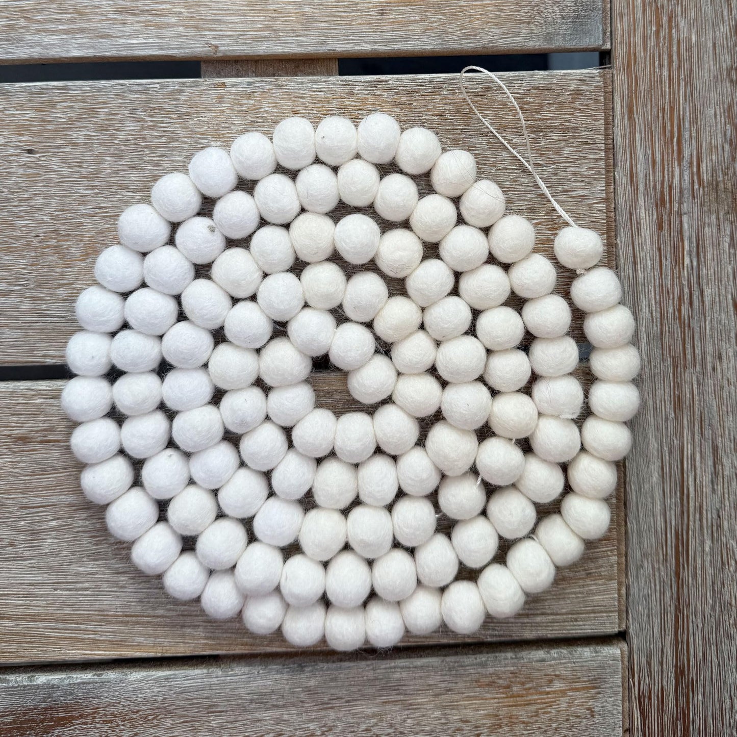 Mini Felt Ball Garland 115 100% Wool Ball Pom Pom Garland for Birthday Party Decor, Spring Banner, Bridal Shower