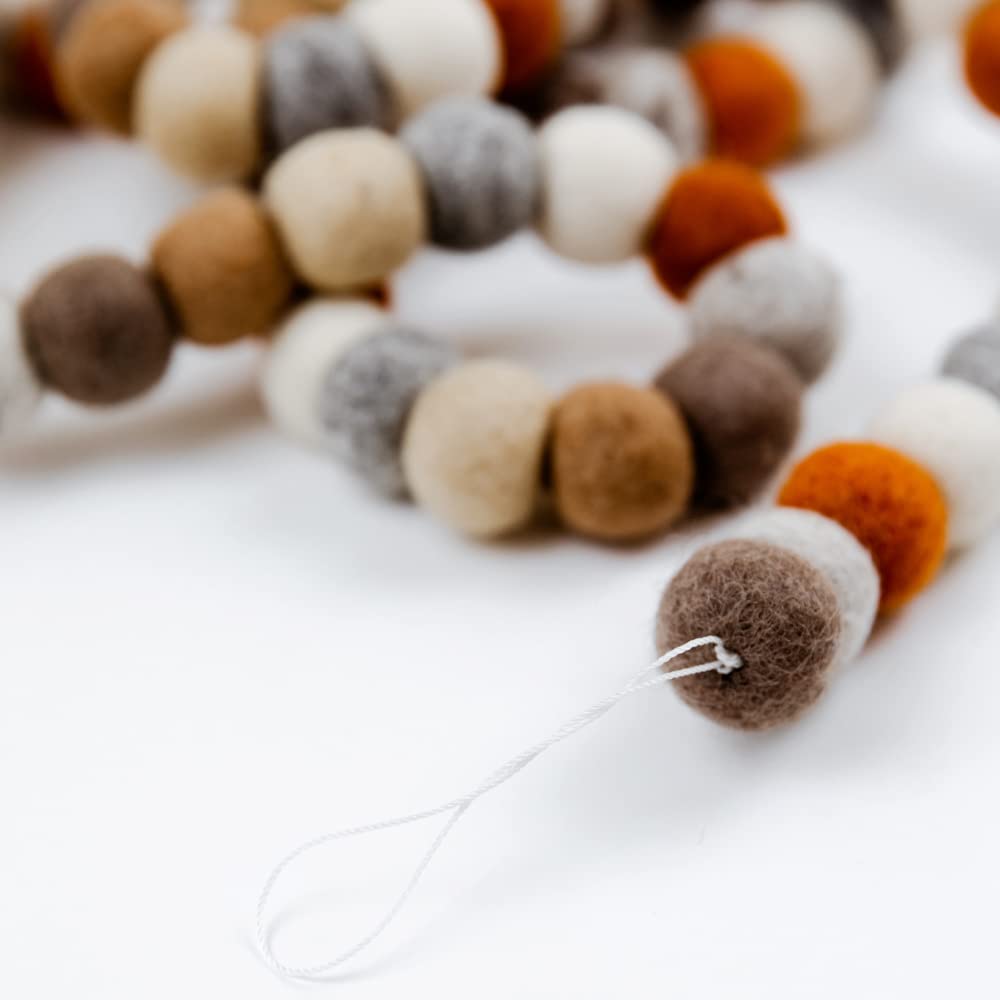 Rainbow Felt Ball Garland