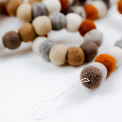 100% Wool Felt Garland for Easter, Birthday, Christmas Decor, Boho Rainbow Garland