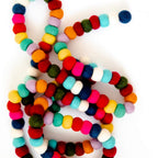 Rainbow Felt Ball Garland