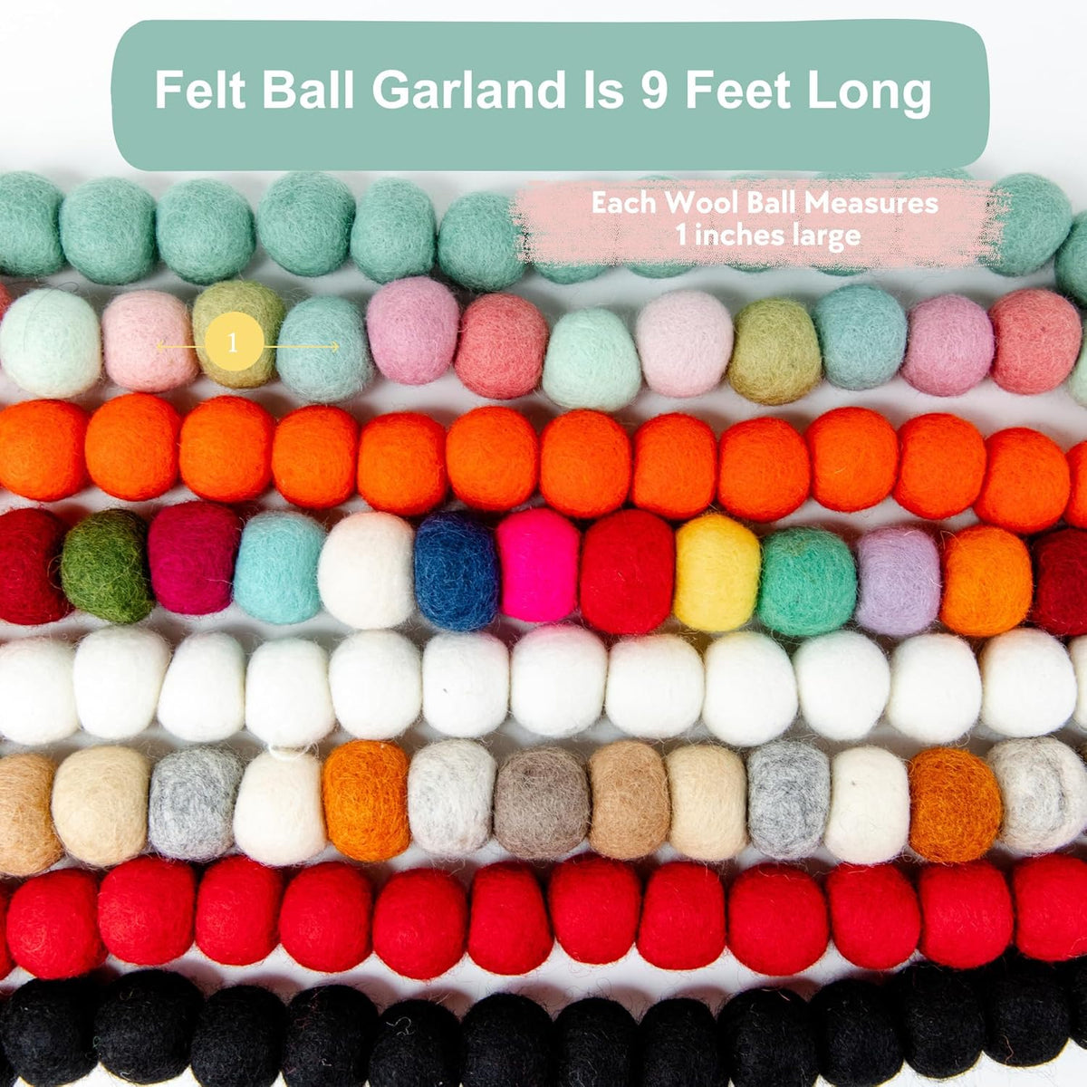 Felt Ball Garland