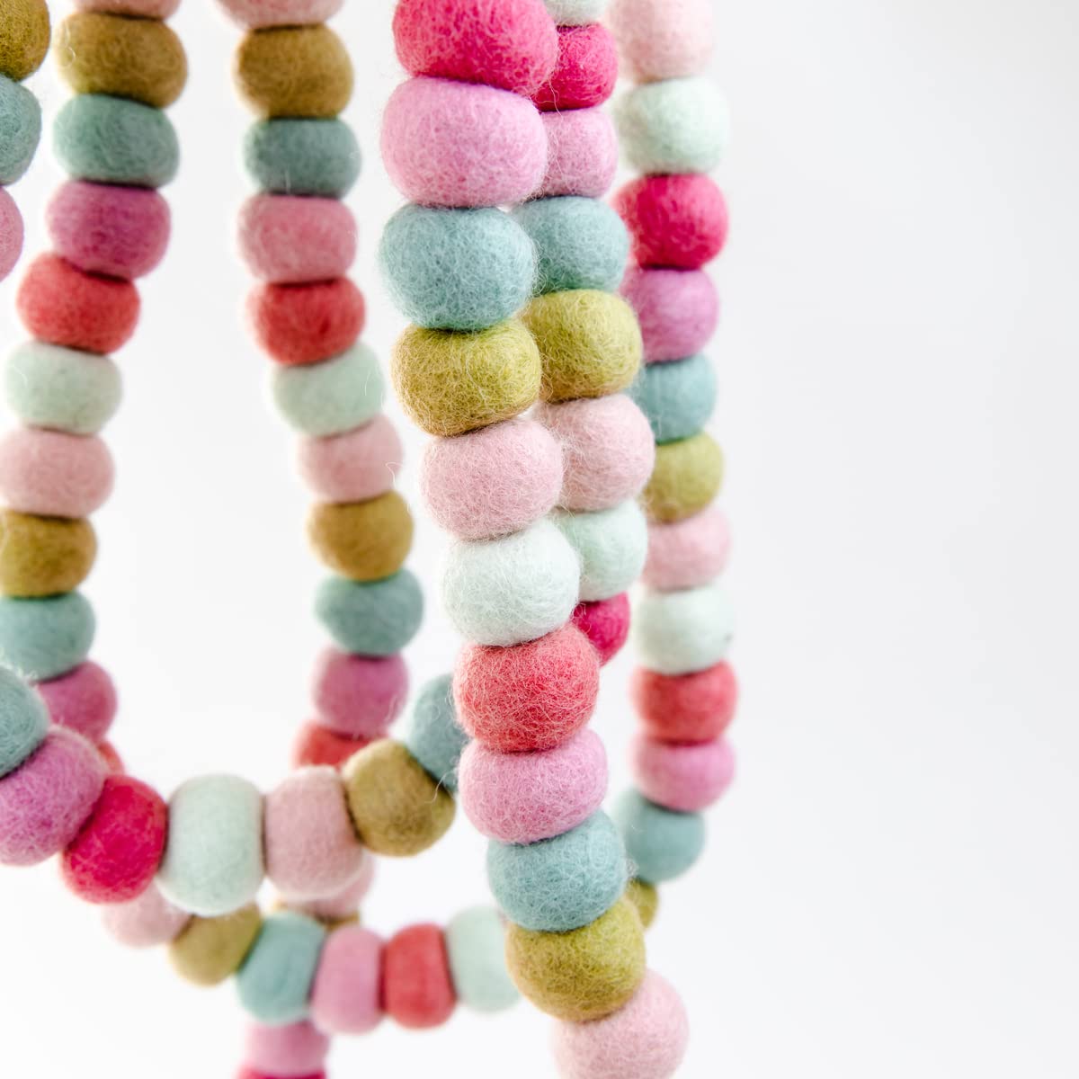 Rainbow Felt Ball Garland