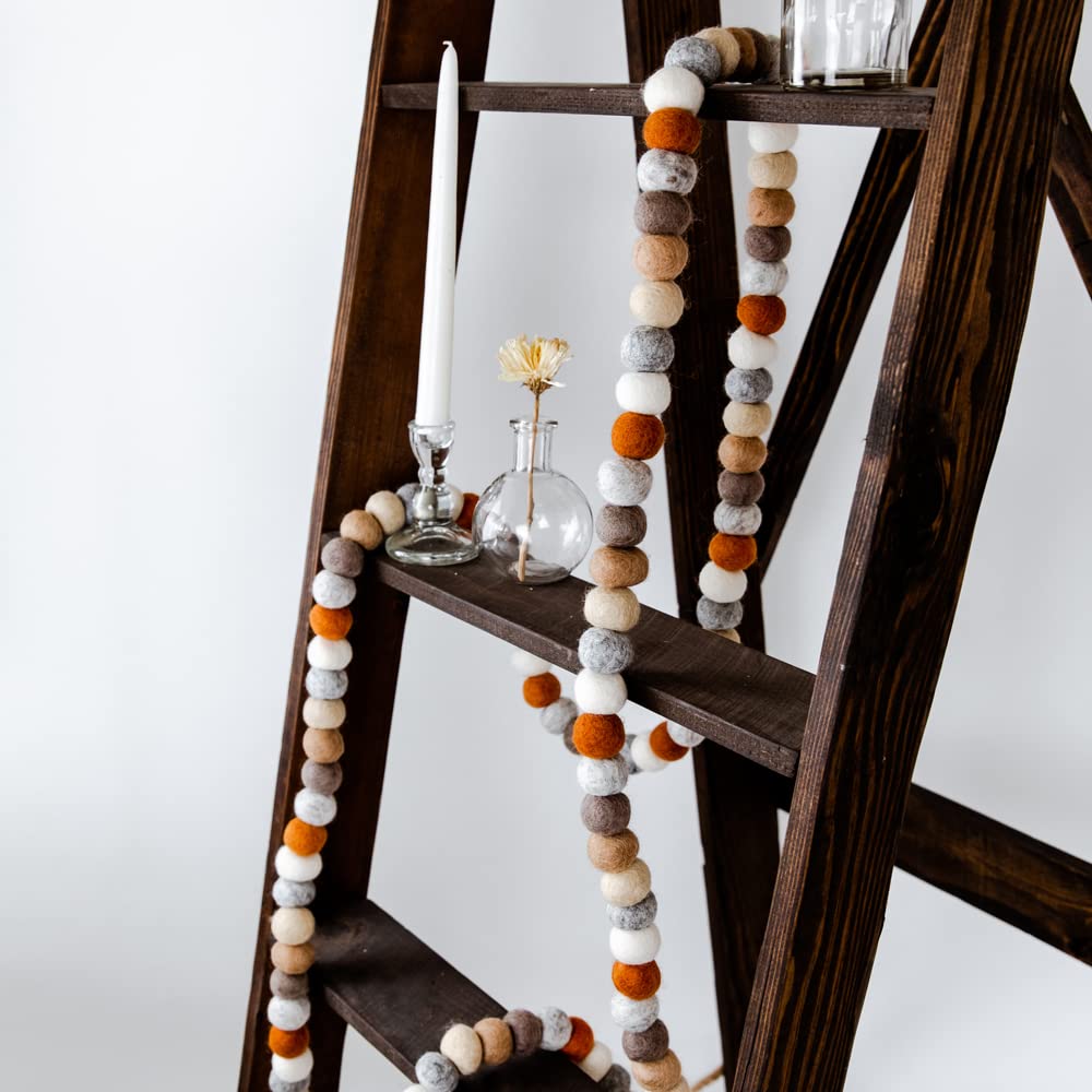 100% Wool Felt Garland for Easter, Birthday, Christmas Decor, Boho Rainbow Garland