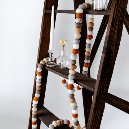 100% Wool Felt Garland for Easter, Birthday, Christmas Decor, Boho Rainbow Garland