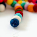 Rainbow Felt Ball Garland