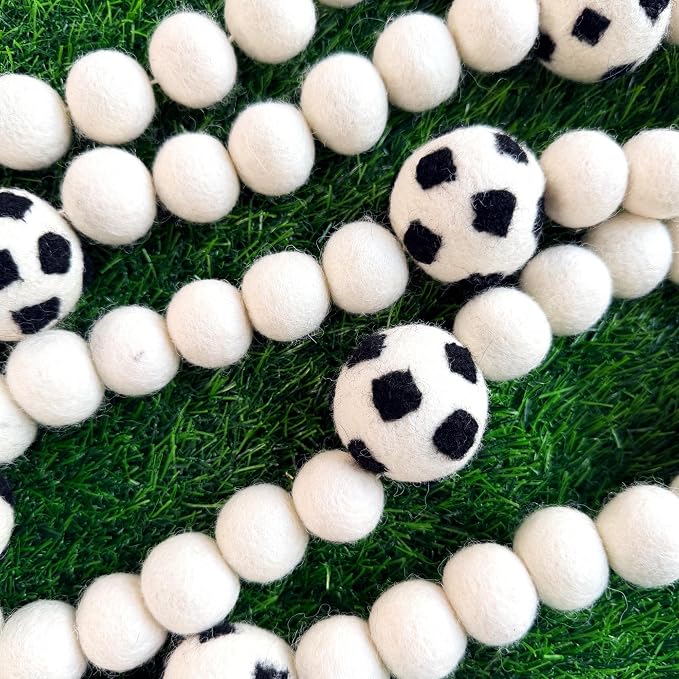 Soccer Ball Felt Garland