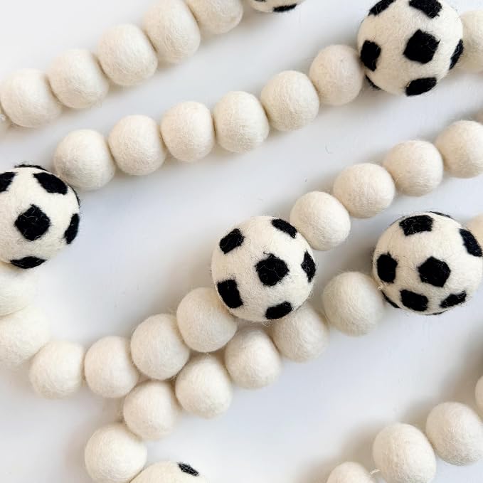 Soccer Ball Felt Garland