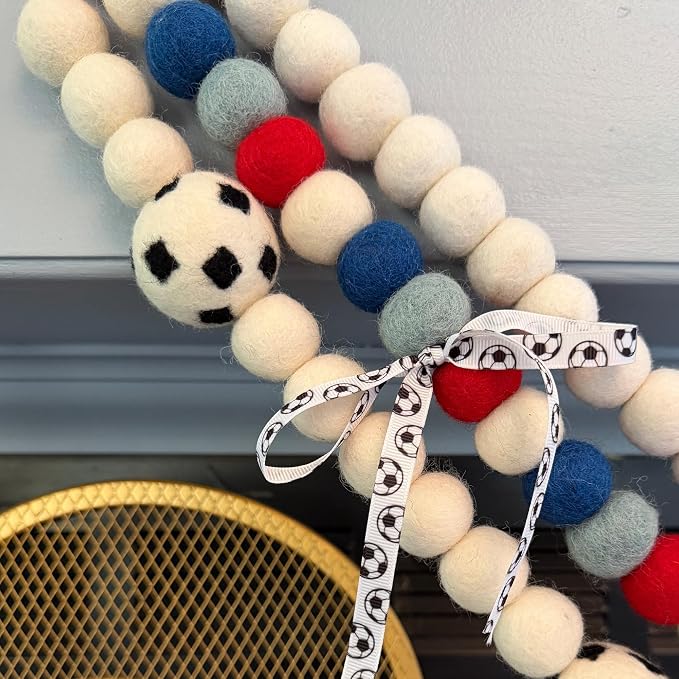 Soccer Ball Felt Garland