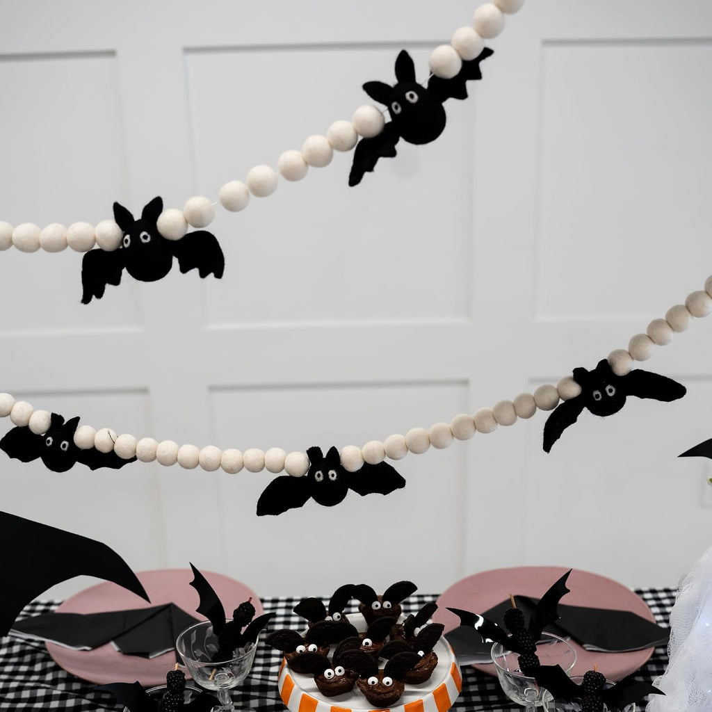 Bat Felt Halloween Garland