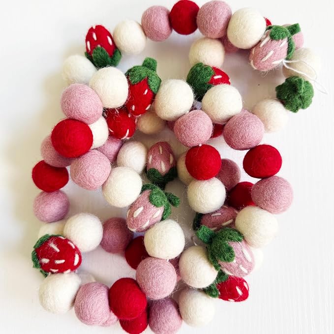 Strawberry Felt Garland