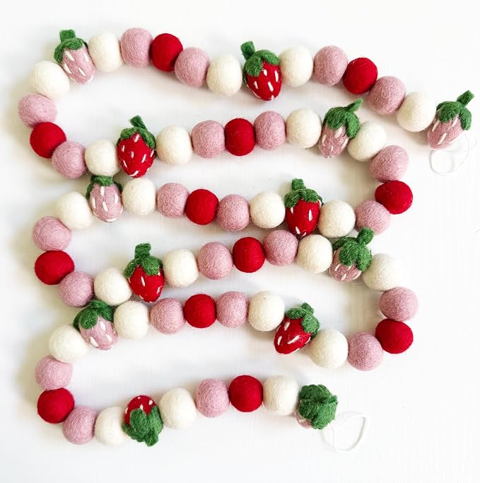 Strawberry Felt Garland