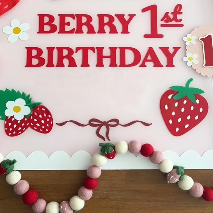 Strawberry Felt Garland