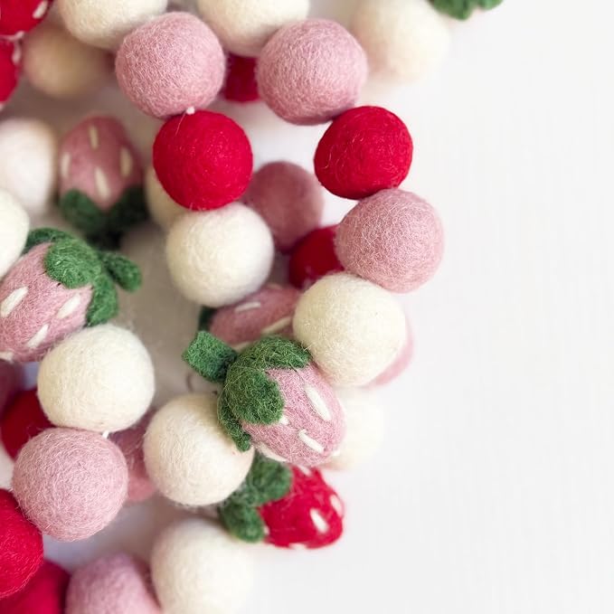 Strawberry Felt Garland