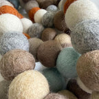 Natural Felt Ball Garland