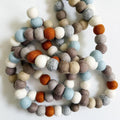 Natural Felt Ball Garland