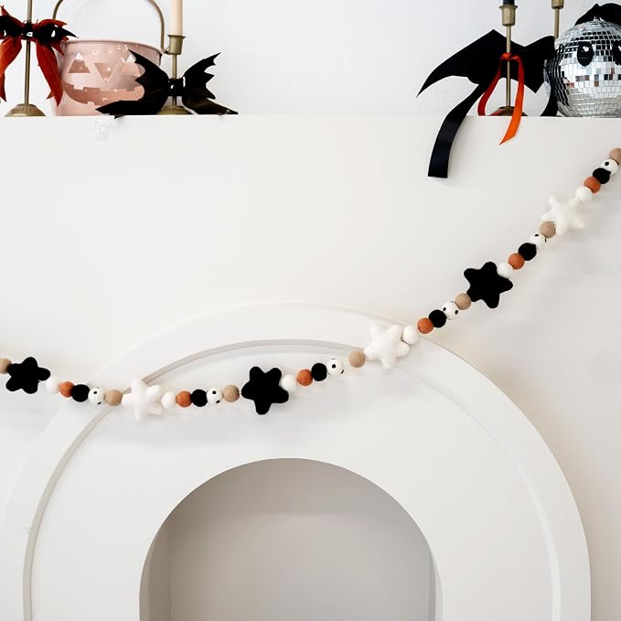 Halloween Star Wool Garland