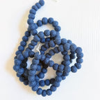 Mini Navy Felt Ball Garland