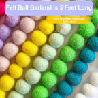 Mini Navy Felt Ball Garland