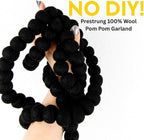 Black Large Felt Ball Garland
