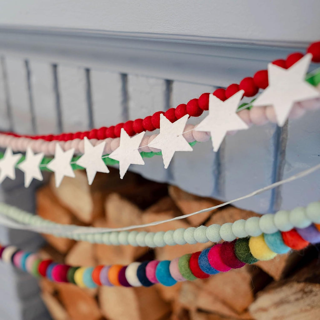 Red Mini Felt Garland