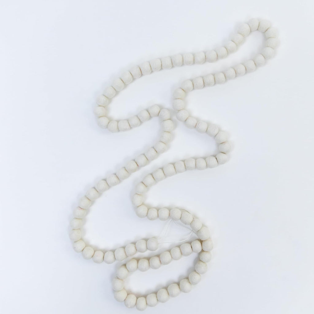 White Mini Felt Garland