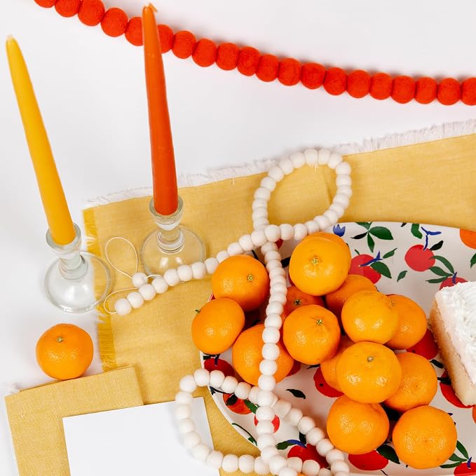 White Mini Felt Garland