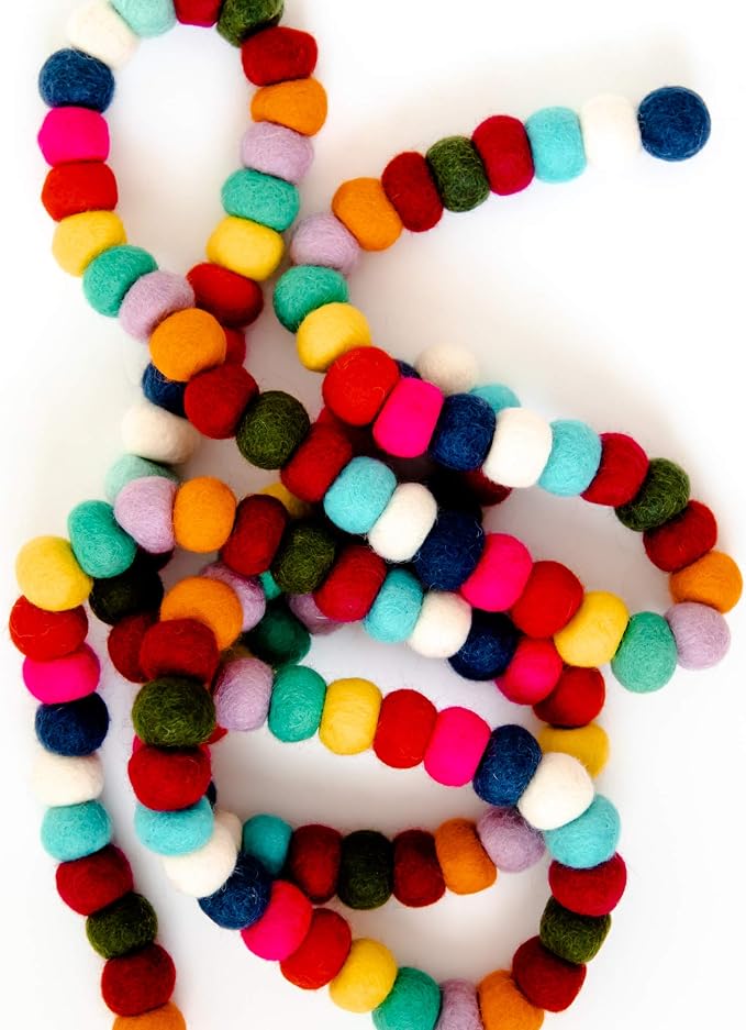 Colorful Felt Ball Garland,