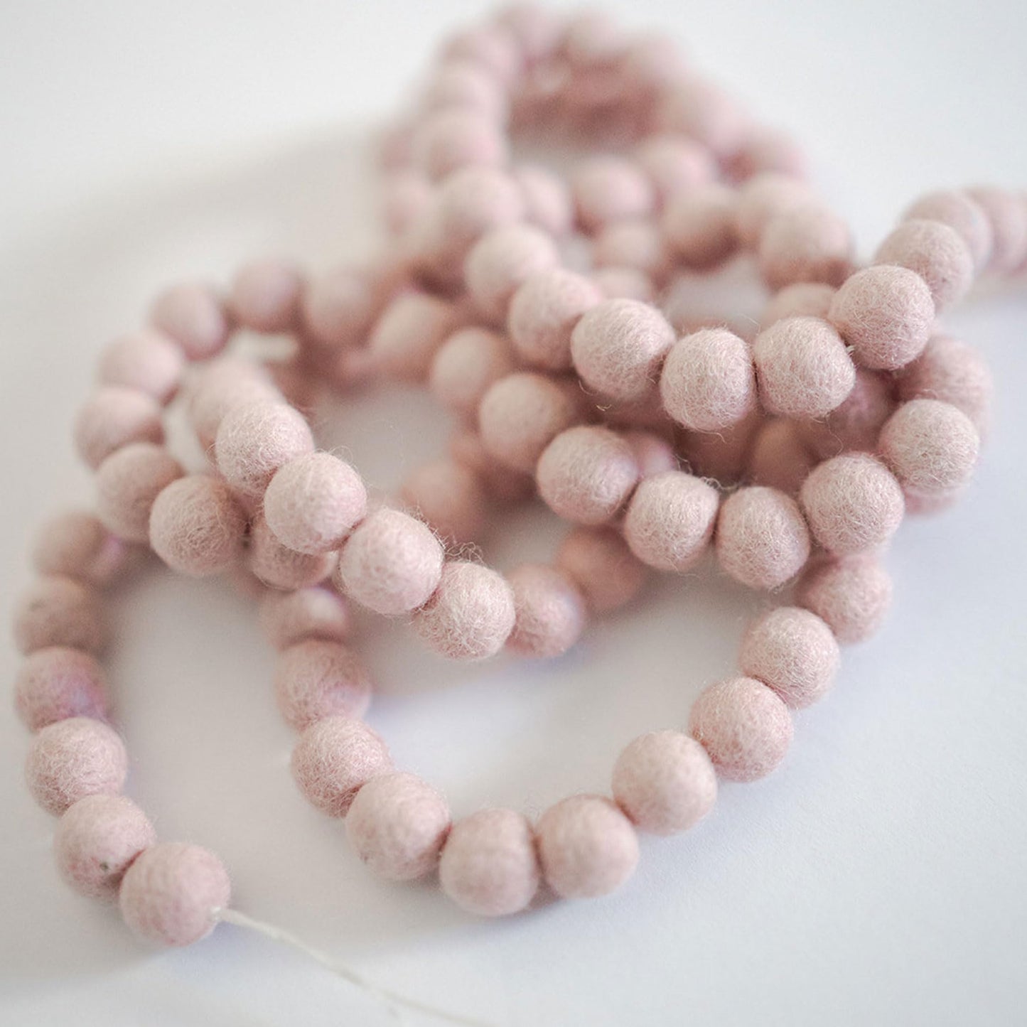 Mini Felt Ball Garland 115 100% Wool Ball Pom Pom Garland for Birthday Party Decor, Spring Banner, Bridal Shower