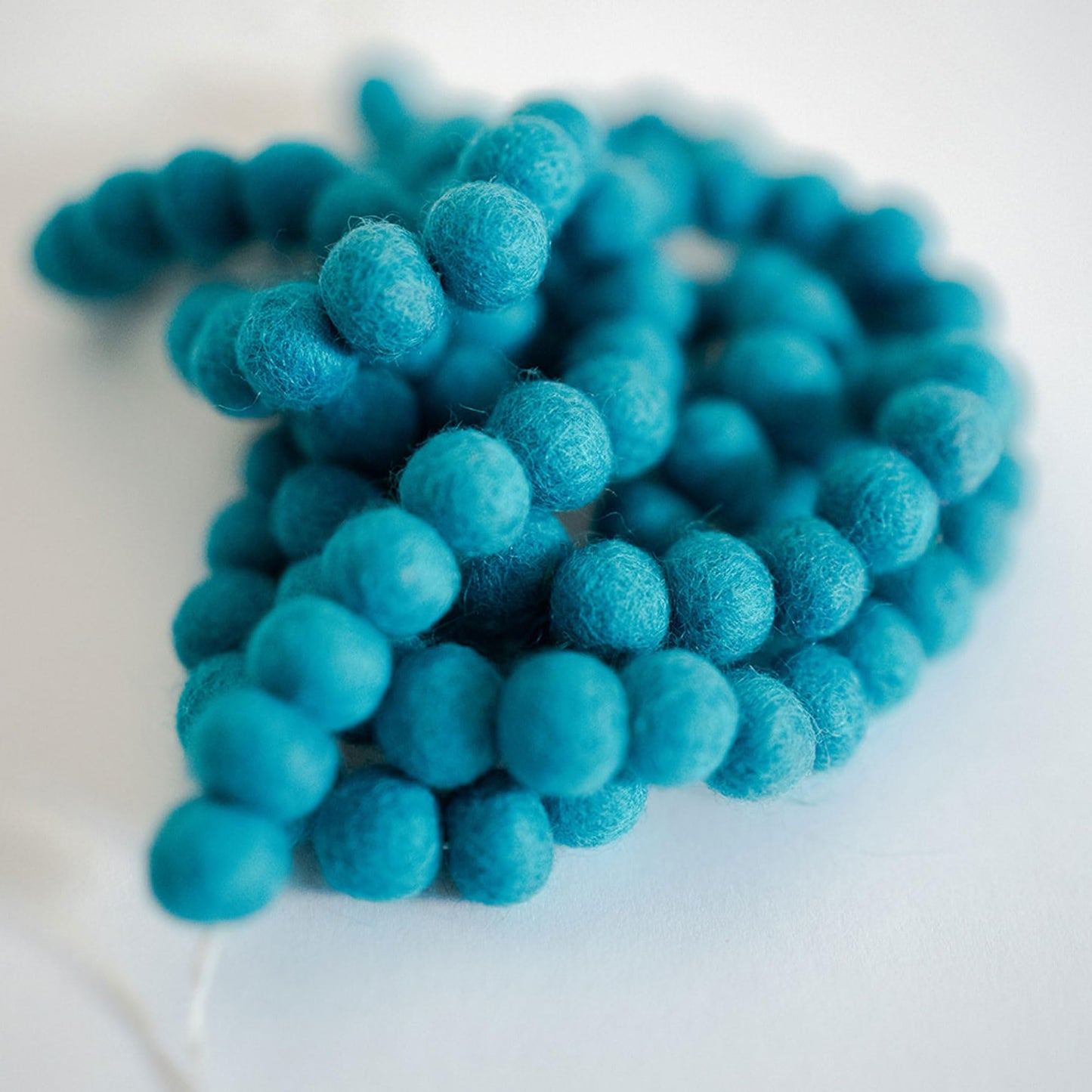 Mini Felt Ball Garland 115 100% Wool Ball Pom Pom Garland for Birthday Party Decor, Spring Banner, Bridal Shower