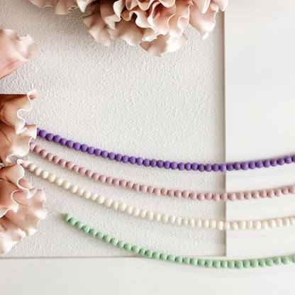 Mini Felt Ball Garland 115 100% Wool Ball Pom Pom Garland for Birthday Party Decor, Spring Banner, Bridal Shower