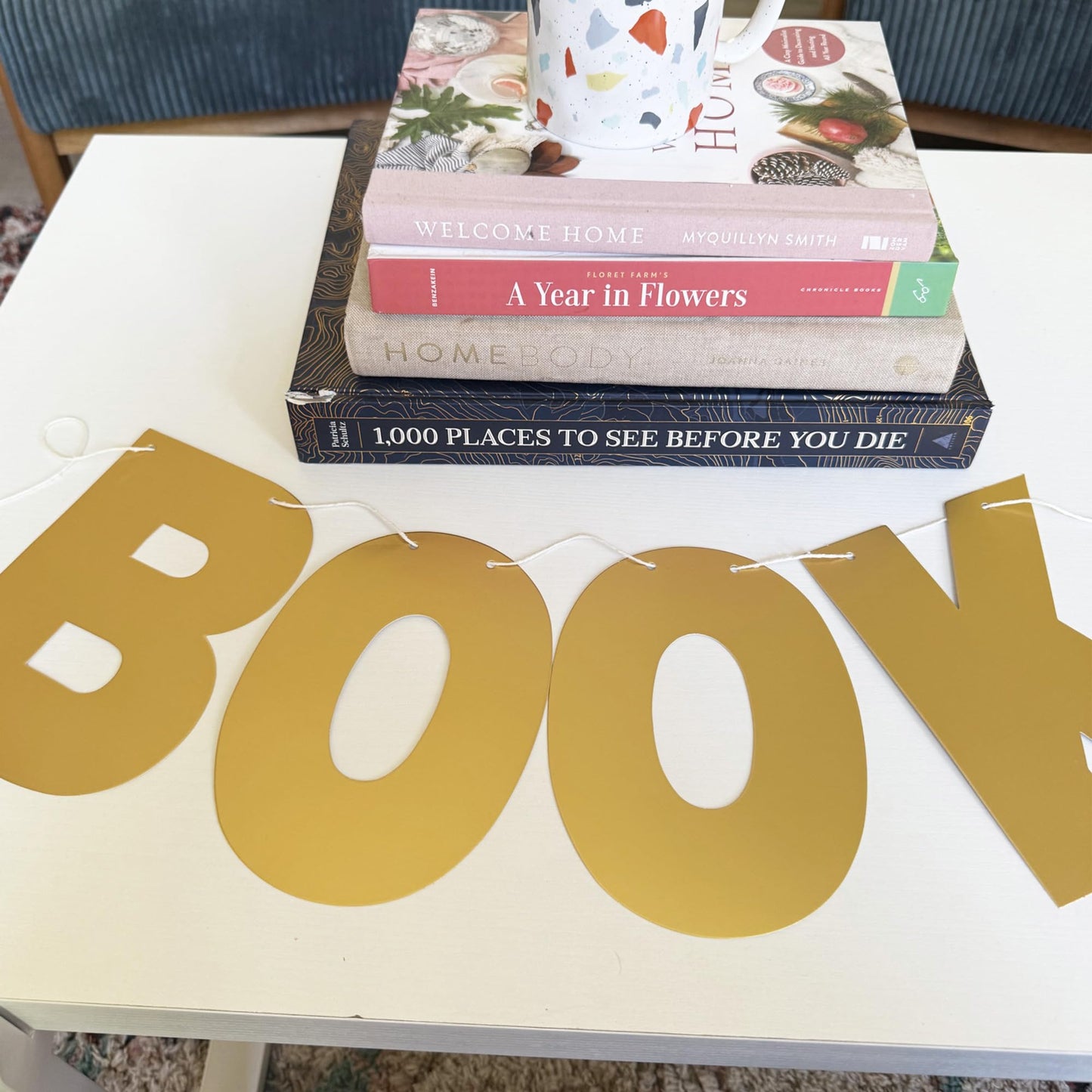 Book Club Decorations 5 Foot Paper Book Banner Garland - Gold I Love Reading Decor For In My Reading Era Birthday Party, Reading Baby Showers & Bridal Showers