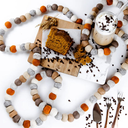 100% Wool Felt Garland for Easter, Birthday, Christmas Decor, Boho Rainbow Garland