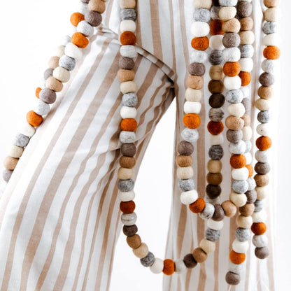 100% Wool Felt Garland for Easter, Birthday, Christmas Decor, Boho Rainbow Garland