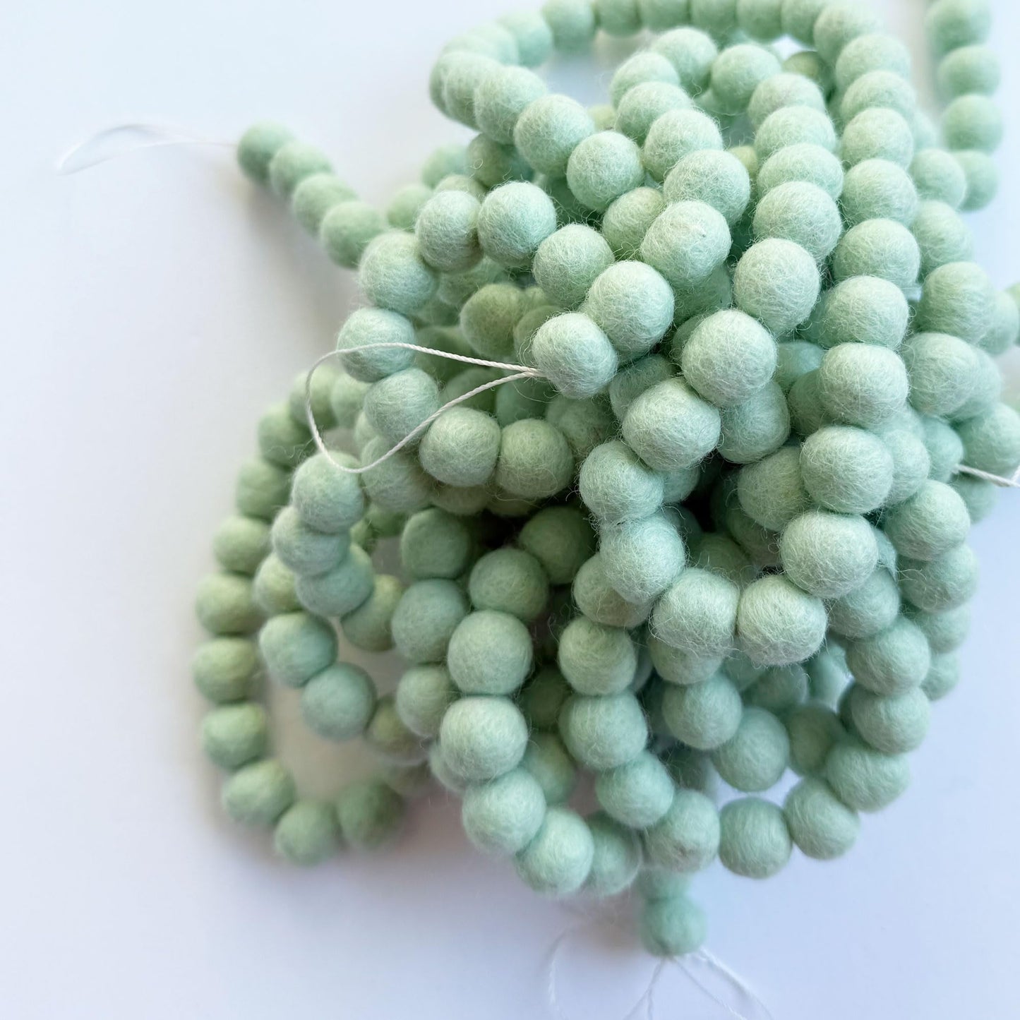 Mini Felt Ball Garland 115 100% Wool Ball Pom Pom Garland for Birthday Party Decor, Spring Banner, Bridal Shower