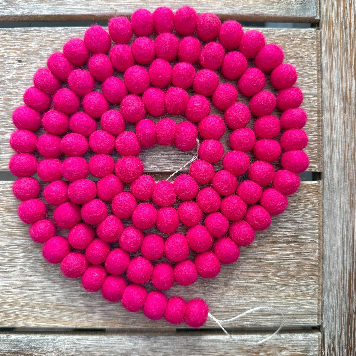 Mini Felt Ball Garland 115 100% Wool Ball Pom Pom Garland for Birthday Party Decor, Spring Banner, Bridal Shower